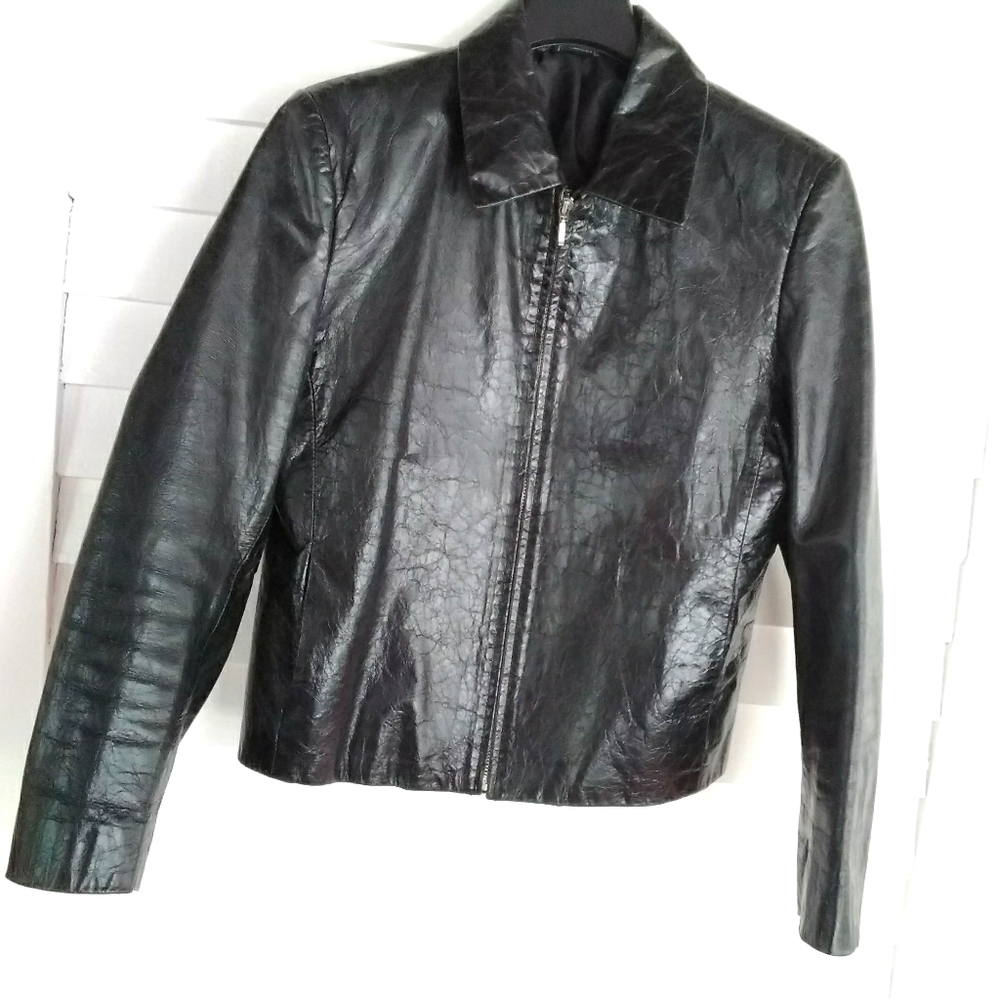 Vintage Genuine Leather Euro-Style Moto Jacket - Picture 5 of 16